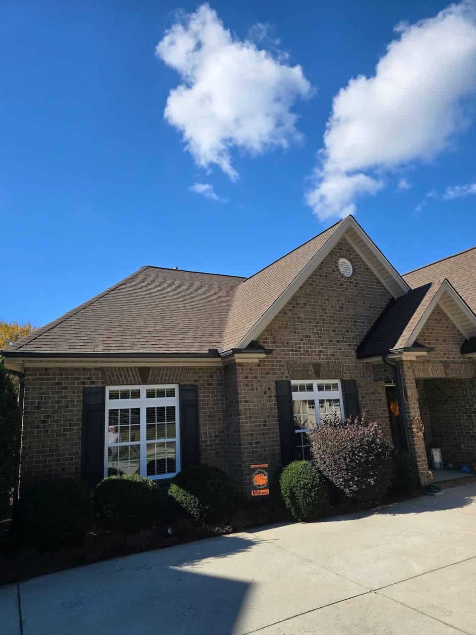 Newly replaced roof on a home, finished and cleaned up