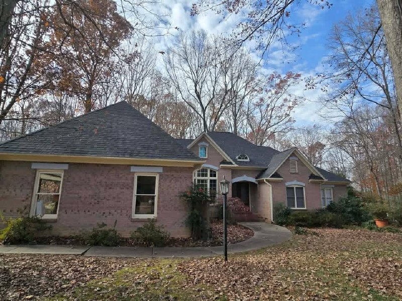 Brand-new roof on a home, replacement finished